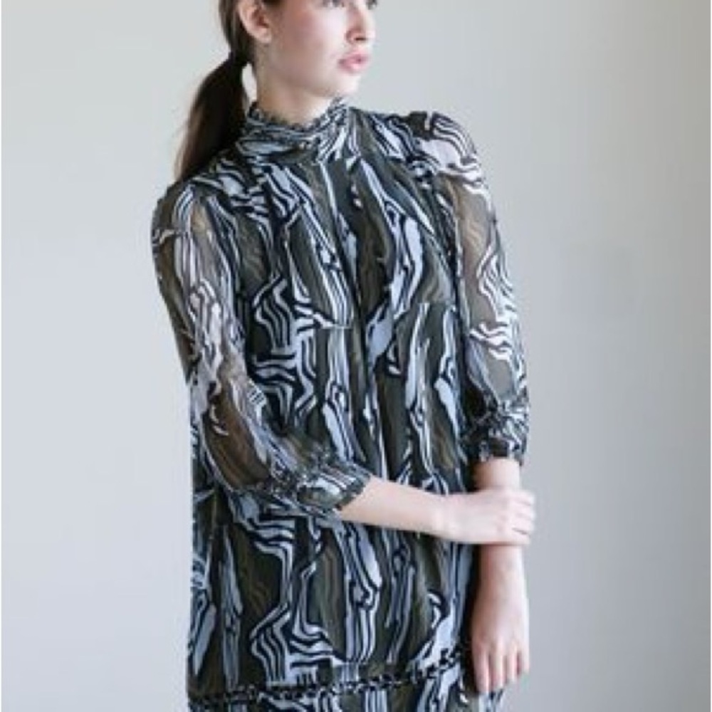 Apiece Apart La Sierra Wild Earth Silk Mini Dress - Picture 2 of 11